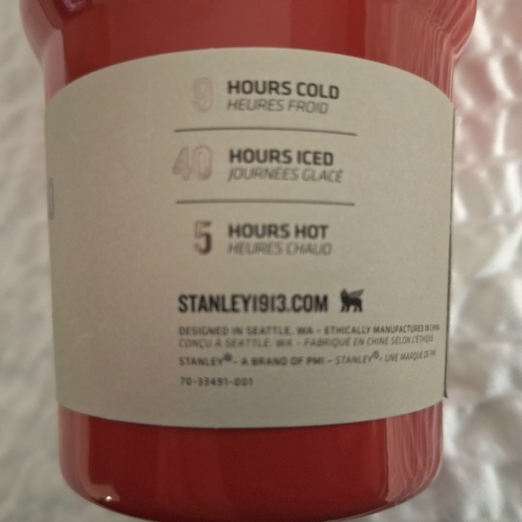Stanley Red Quencher H2.0 30 Oz Tumbler With Handle And Straw Holly Berry Red - Picture 8 of 12